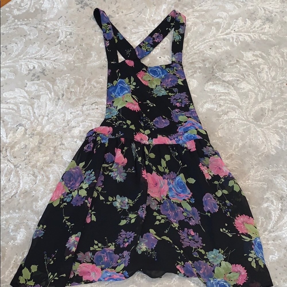 Floral chiffon mini dress